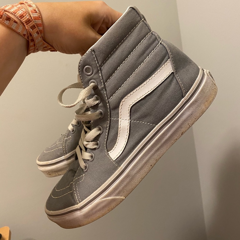 grey hightop vans